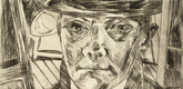 Max Beckmann. Self-Portrait in Bowler Hat (Selbstbildnis mit steifem Hut). 1921