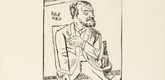 Max Beckmann. Portrait of Fritz P./Self-Portrait with Beard (Bildnis Fritz P./Selbstbildnis mit Bart). (1923, published 1924)