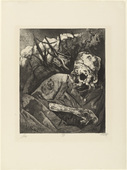 Otto Dix. Corpse in Barbed Wire (Flanders) [Leiche im Drahtverhau (Flandern)] from The War (Der Krieg). (1924)