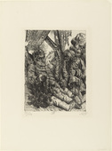 Otto Dix. Seen on the Escarpment at Cléry-sur-Somme (Gesehen am Steilhang von Cléry-sur-Somme)  from The War (Der Krieg). (1924)