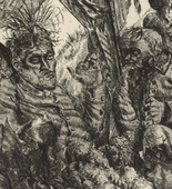 Otto Dix. Seen on the Escarpment at Cléry-sur-Somme (Gesehen am Steilhang von Cléry-sur-Somme)  from The War (Der Krieg). (1924)