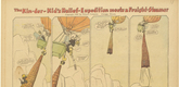 Lyonel Feininger. The Kin-der-Kid's Relief-Expedition Meets a Freight-Steamer from The Chicago Sunday Tribune. (July 8) 1906