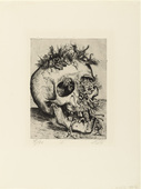 Otto Dix. Skull (Schädel)  from The War (Der Krieg). (1924)