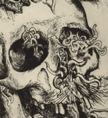 Otto Dix. Skull (Schädel)  from The War (Der Krieg). (1924)