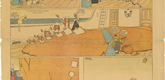 Lyonel Feininger. The Kin-der-Kids: Melancholy Loss of The Jim-jam "Relief-Expedition's" Balloon from The Chicago Sunday Tribune. July 29, 1906