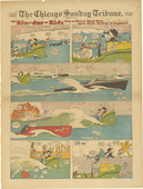 Lyonel Feininger. The Kin-der-Kids Win a Motor Boat Race upon their Arrival in England from The Chicago Sunday Tribune. August 5, 1906