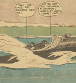 Lyonel Feininger. The Kin-der-Kids Win a Motor Boat Race upon their Arrival in England from The Chicago Sunday Tribune. August 5, 1906