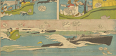 Lyonel Feininger. The Kin-der-Kids Win a Motor Boat Race upon their Arrival in England from The Chicago Sunday Tribune. August 5, 1906