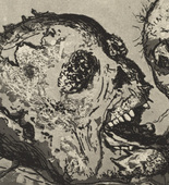 Otto Dix. Dead Men before the Position near Tahure (Tote vor der Stellung bei Tahure) from The War (Der Krieg). (1924)
