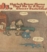 Lyonel Feininger. Kin-der-Kids: Sherlock Bones Shows that He is a Very Clever Dachshund from The Chicago Sunday Tribune. (October 7) 1906