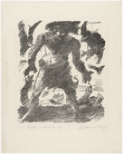 Lovis Corinth. Cain (Kain) for the periodical in portfolio form Krieg und Kunst, no. 6. (1915)