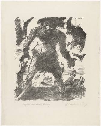 Lovis Corinth. Cain (Kain) for the periodical in portfolio form Krieg und Kunst, no. 6. (1915)