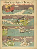 Lyonel Feininger. The Kin-der-Kids Pass Sandy Hook Light from The Chicago Sunday Tribune. May 13, 1906