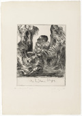 Lovis Corinth. Death Lament (Totenklage) for the portfolio Compositions (Kompositionen). (1921-22)