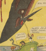 Lyonel Feininger. The Kin-der-Kids (Abroad): The Kids Terrible Adventure with a Whale! from The Chicago Sunday Tribune. May 20, 1906