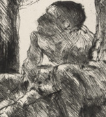 Lovis Corinth. Death Lament (Totenklage) for the portfolio Compositions (Kompositionen). (1921-22)