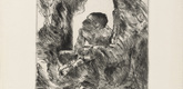 Lovis Corinth. Death Lament (Totenklage) for the portfolio Compositions (Kompositionen). (1921-22)