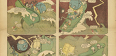 Lyonel Feininger. Piemouth Comes to the Rescue of the Kin-der-Kids from The Chicago Sunday Tribune. June 3, 1906