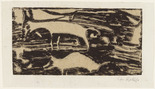 Christian Rohlfs. Animals in the Pasture (Tiere auf der Weide). (1921)