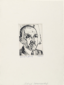 Max Beckmann. Portrait of Mr. Loeb (Bildnis Herr Loeb). (1922)