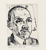 Max Beckmann. Portrait of Mr. Loeb (Bildnis Herr Loeb). (1922)