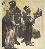 Emil Nolde. Die heiligen drei Könige (The Three Magi). (1913)