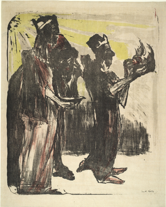 Emil Nolde. Die heiligen drei Könige (The Three Magi). (1913)