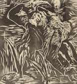 Lovis Corinth. Untitled (Female nude bending over backwards) (Rückwärts gebeugter weiblicher Akt). (1919)