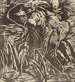 Lovis Corinth. Untitled (Female nude bending over backwards) (Rückwärts gebeugter weiblicher Akt). (1919)