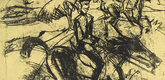 Ernst Ludwig Kirchner. Evening Patrol (Patrouillenritt am Abend). (1915)