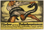 Otto von Kursell. Down with Bolshevism (Nieder mit dem Bolschewismus). 1919