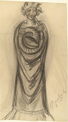 Ernst Barlach. The Hornblower (Der Hornbläser). 1927