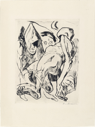 Max Beckmann. Second Illustration for Chapter One (Zweite Illustration zu Kapitel Eins) from Die Fürstin (The Duchess). (1917, published 1918)
