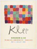 Paul Klee. Poster for Klee Exhibition at Berggruen & Cie. 1955