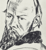 Max Beckmann. Dostoyevsky II (Dostojewski II) from the first Ganymede-Portfolio (erste Ganymed-Mappe). (1921)