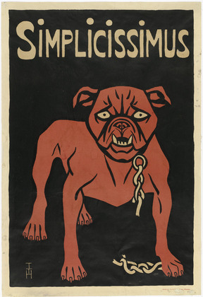 Thomas Theodor Heine. Bulldog Poster (Mops-Plakat) for the periodical Simplicissimus. 1896