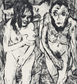 Max Beckmann. Adam and Eve (Adam und Eva). (1917, published 1918)
