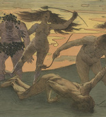 Lovis Corinth. Bacchanal (Bacchantenzug). 1895
