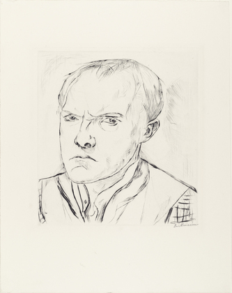 Max Beckmann. Self-Portrait (Selbstbildnis) from Faces (Gesichter). (1918, published 1919)