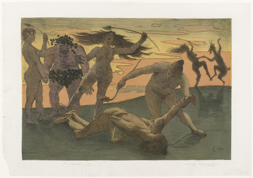 Lovis Corinth. Bacchanal (Bacchantenzug). 1895