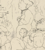 George Grosz. The Blessing of Heaven is Visibly upon Me (Gottes sichtbarer Segen ist bei mir) from the portfolio The Robbers (Die Räuber). (1922)