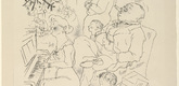 George Grosz. The Blessing of Heaven is Visibly upon Me (Gottes sichtbarer Segen ist bei mir) from the portfolio The Robbers (Die Räuber). (1922)
