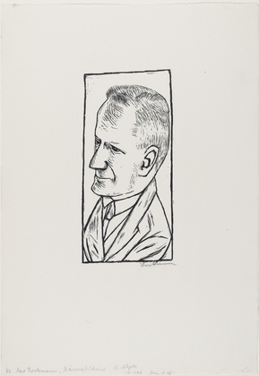Max Beckmann. Portrait of Reinhard Piper (Bildnis Reinhard Piper). (1922)