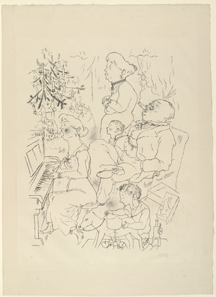 George Grosz. The Blessing of Heaven is Visibly upon Me (Gottes sichtbarer Segen ist bei mir) from the portfolio The Robbers (Die Räuber). (1922)