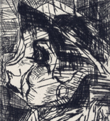Max Beckmann. Street II, Female Head (Strasse II, Frauenkopf). (1916-17, published c. 1921)