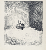 Max Beckmann. Orpheus before Pluto and Proserpina (Orpheus vor Pluto und Proserpina) from the illustrated book Eurydikes Wiederkehr, Drei Gesänge (The Return of Eurydice, Three Cantos). (1909)