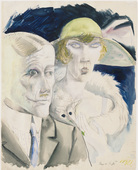 Otto Dix. Café Couple (Paar im Café). 1921