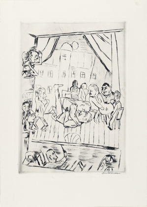 Max Beckmann. Wrestlers (Die Ringer) from the portfolio New European Graphics, 5th Portfolio: German Artists, 1921 (Neue Europäische Graphik, 5. Mappe: Deutsche Künstler, 1921). (1921, published 1923)