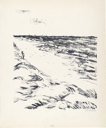 Max Beckmann. Orpheus at the Shore II (Orpheus am Meer II) from the illustrated book Eurydikes Wiederkehr, Drei Gesänge (The Return of Eurydice, Three Cantos). (1909)