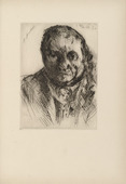Lovis Corinth. Self-Portrait (Selbstbildnis) (plate facing page 134) from Autobiography, (Selbstbiographie). 1926 (print executed 1925)